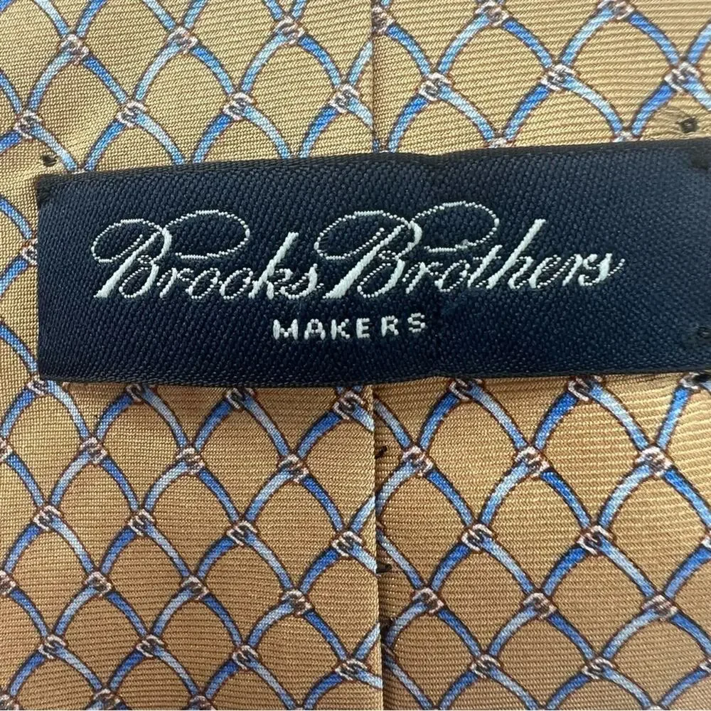 Set of 3 Silk Green, Gold, & Blue Men's Ties - Brooks Brothers & Michael Kors